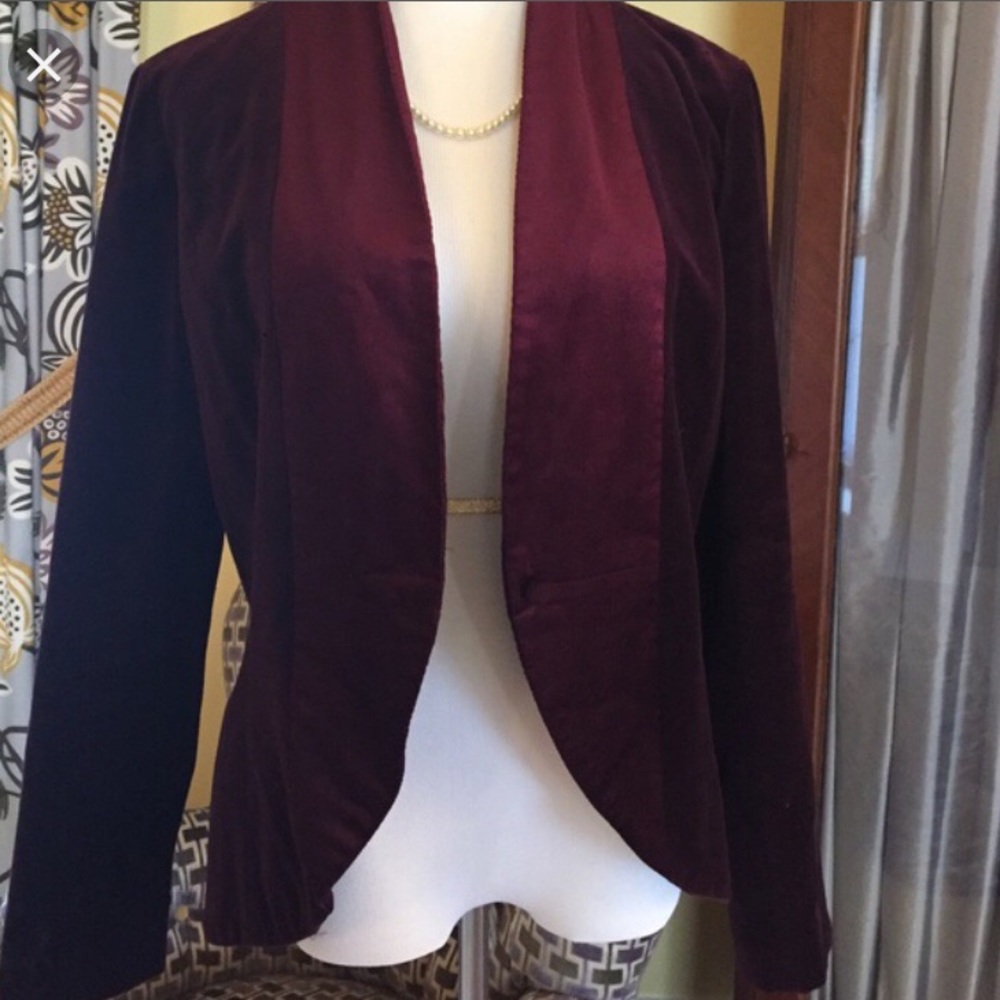 Anthropologie Ainsley Tailored Velvet Blazer XS - Picture 3 of 8